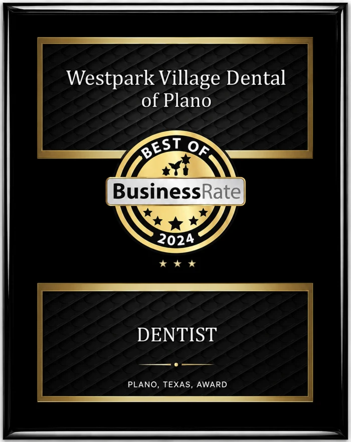 Westpark Village Dental of Plano - Best of BusinessRate 2024, Dentist, Plano, Texas Award